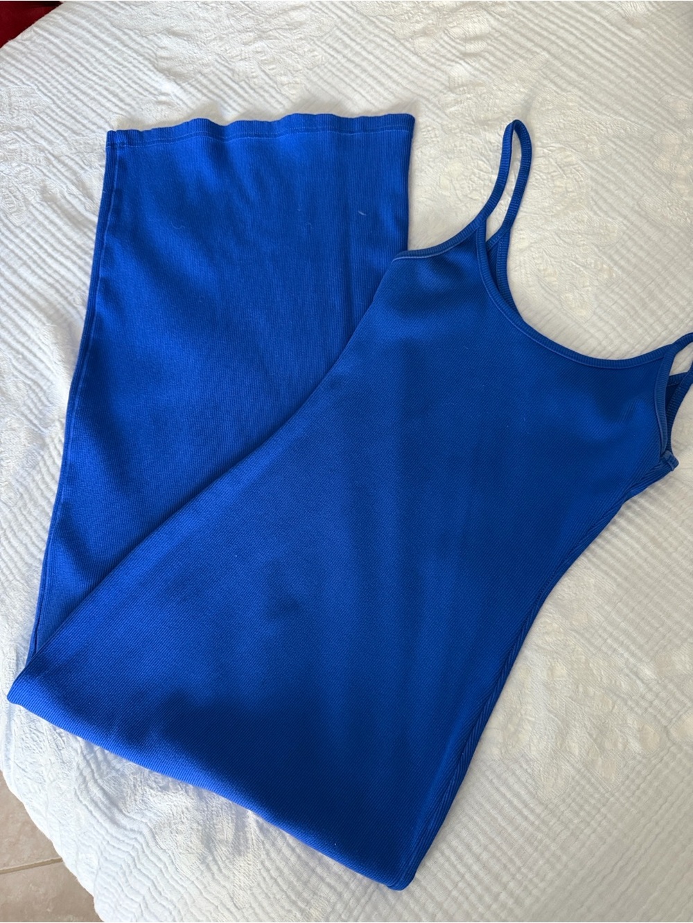 Meshki Royal Blue Ribbed Tank Dress